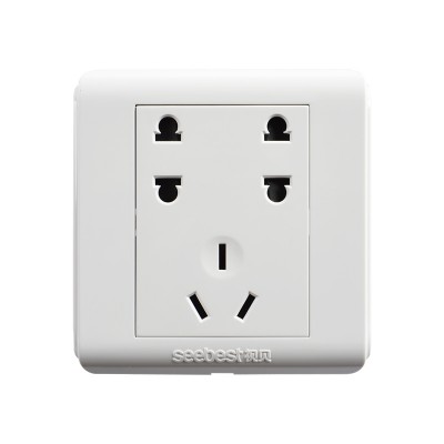 Thin Fireproof Wall Power Socket for Home and Office Use